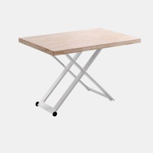 Mesa de centro elevatória Lada Branco - Carvalho 120 x 76 x 80 cm