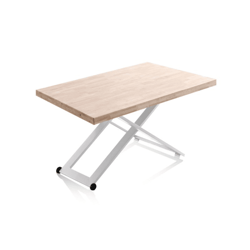 Mesa de centro elevatória Lada Branco - Carvalho 120 x 76 x 80 cm Mesa de centro elevatória Lada Branco - Carvalho 120 x 76 x 80 cm