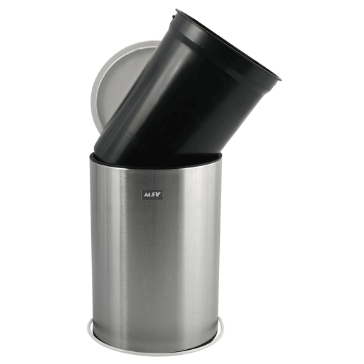 Lata de lixo com um pedal branco de 5l 20,5x