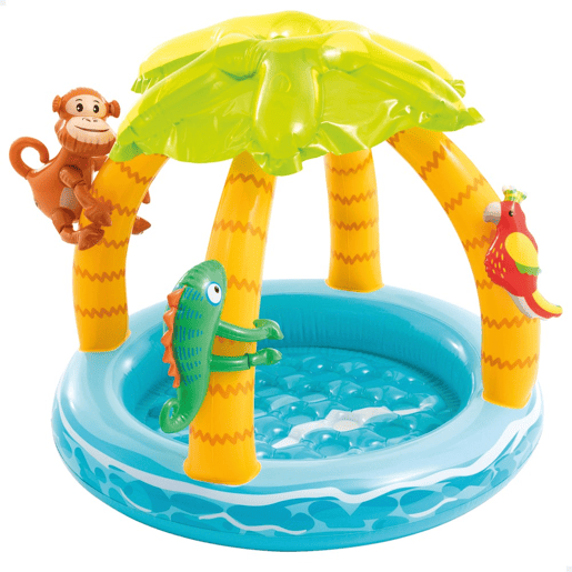 Piscina inflável tropical cpiso acolchoado, toldo e animais infláveis Ø102 cm INTEX Piscina inflável tropical cpiso acolchoado, toldo e animais infláveis Ø102 cm INTEX