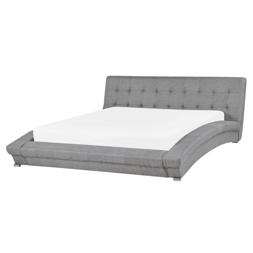 Cama Tecido LILLE 160 x 200 cm Cinzento