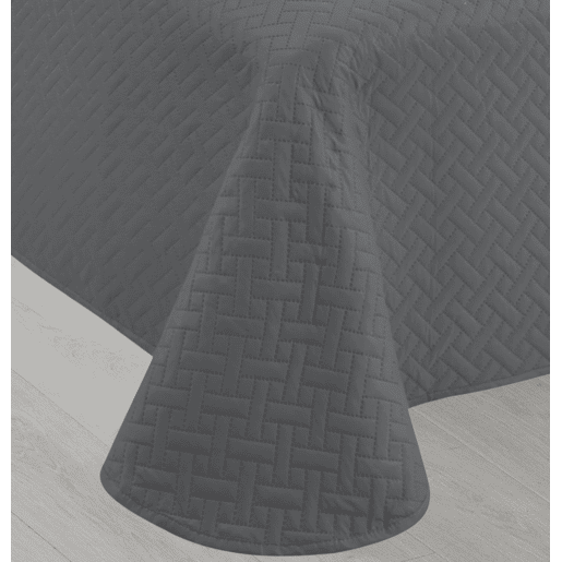 Colcha Lisa + Almofadas Acolchoadas Belmonte Cama 105 Cinza 200x260cm