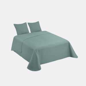 Colcha Lisa + Almofadas Acolchoadas Belmonte Cama 105 Verde 200x260cm