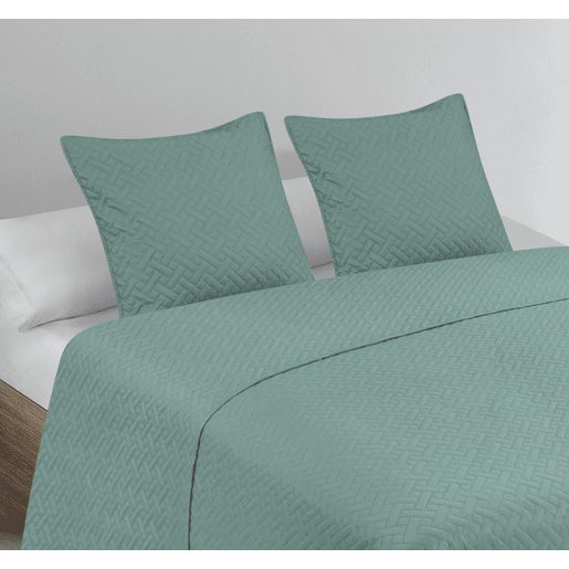 Colcha Lisa + Almofadas Acolchoadas Belmonte Cama 135 Verde 235x260cm Colcha Lisa + Almofadas Acolchoadas Belmonte Cama 135 Verde 235x260cm