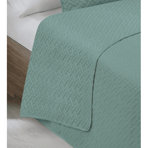 Colcha Lisa + Almofadas Acolchoadas Belmonte Cama 135 Verde 235x260cm Colcha Lisa + Almofadas Acolchoadas Belmonte Cama 135 Verde 235x260cm