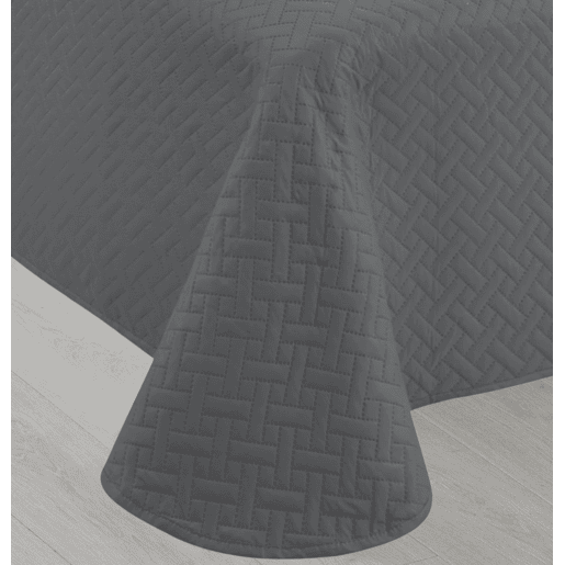 Colcha Lisa + Almofadas Acolchoadas Belmonte Cama 150 Cinza 250x260cm