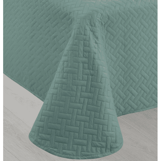 Colcha Lisa + Almofadas Acolchoadas Belmonte Cama 150 Verde 250x260cm