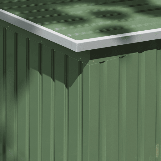 Outsunny Abrigo de Jardim 280x130x172cm Abrigo de Exterior de Aço Galvanizado com Porta Corredeira e Ventilações para Armazenamento de Ferramentas Verde Claro