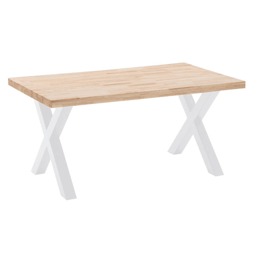 Mesa de jantar X-Loft 160 Carvalho selvagem - Branco 160x90 cm