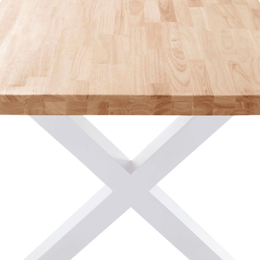Mesa de jantar X-Loft 160 Carvalho selvagem - Branco 160x90 cm