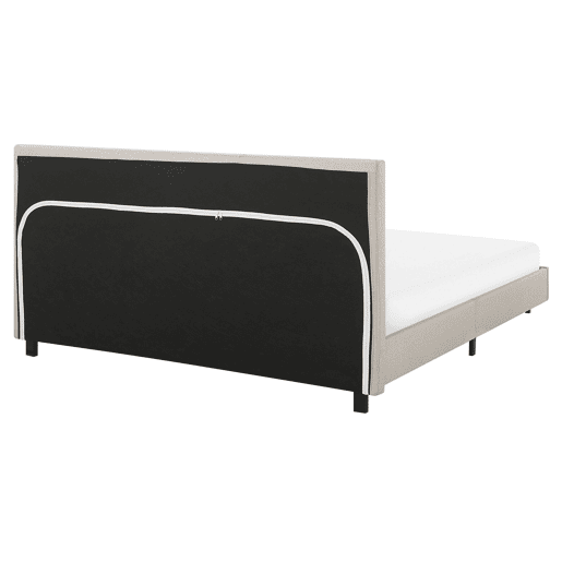 Cama Tecido ALBI 160 x 200 cm Creme