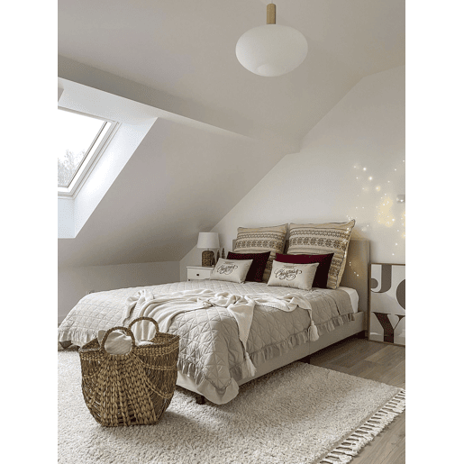 Cama Tecido ALBI 160 x 200 cm Creme
