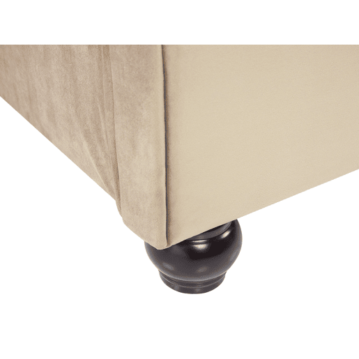 Cama de água Veludo AVALLON 160 x 200 cm Creme