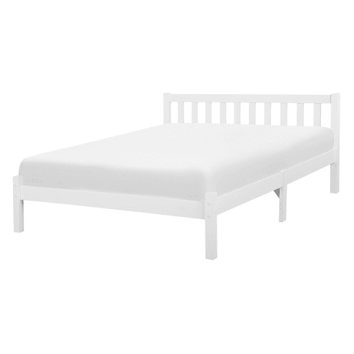 Cama Pinho FLORAC 140 x 200 cm Branco