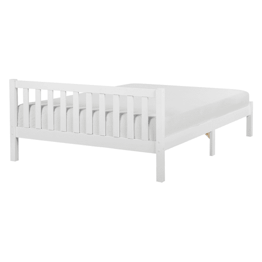 Cama Pinho FLORAC 140 x 200 cm Branco
