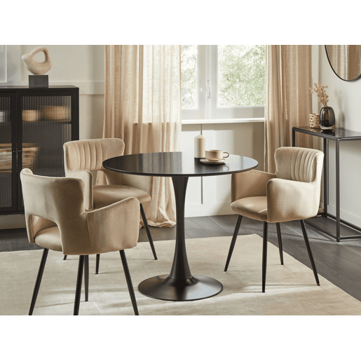 Mesa de jantar BOCA Preto 90 cm 90 cm Mesa de jantar BOCA Preto 90 cm 90 cm