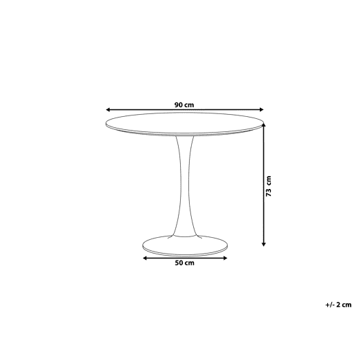 Mesa de jantar BOCA Preto 90 cm 90 cm Mesa de jantar BOCA Preto 90 cm 90 cm