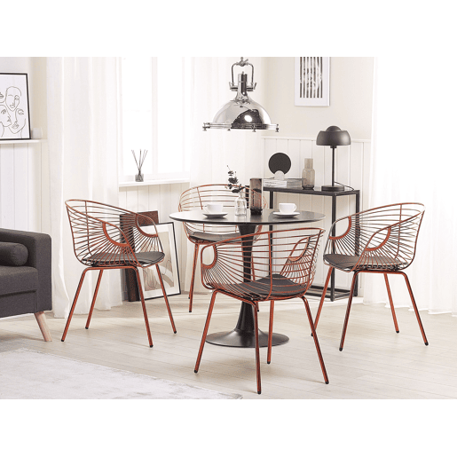 Mesa de jantar BOCA Preto 90 cm 90 cm Mesa de jantar BOCA Preto 90 cm 90 cm