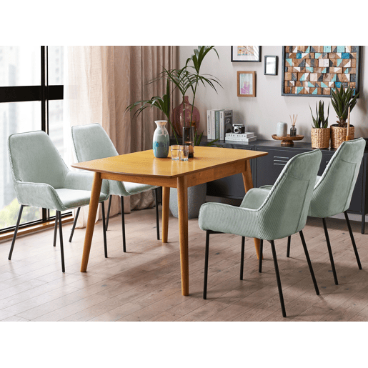 Mesa de jantar extensível TOMS Castanho claro 100130 cm 80 cm