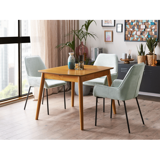 Mesa de jantar extensível TOMS Castanho claro 100130 cm 80 cm