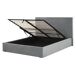 Beliani Cama con almacenaje Terciopelo LORIENT 157x216 Beliani Cama con almacenaje Terciopelo LORIENT 157x216 Gris Claro