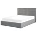 Beliani Cama con almacenaje Terciopelo LORIENT 157x216 Beliani Cama con almacenaje Terciopelo LORIENT 157x216 Gris Claro