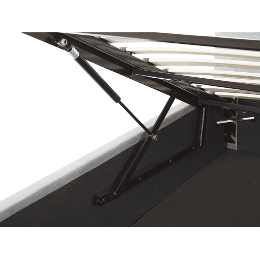 Cama baú Veludo LORIENT 140 x 200 cm Cinzento claro