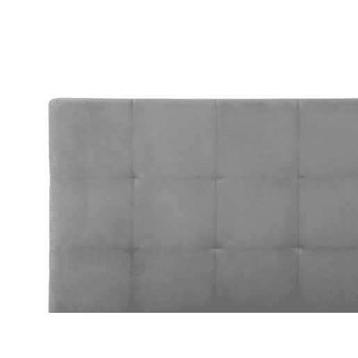 Cama baú Veludo LORIENT 160 x 200 cm Cinzento claro