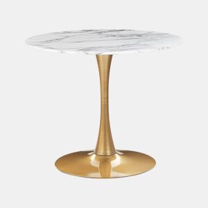 Mesa de jantar BOCA Mármore branco 90 cm 90 cm