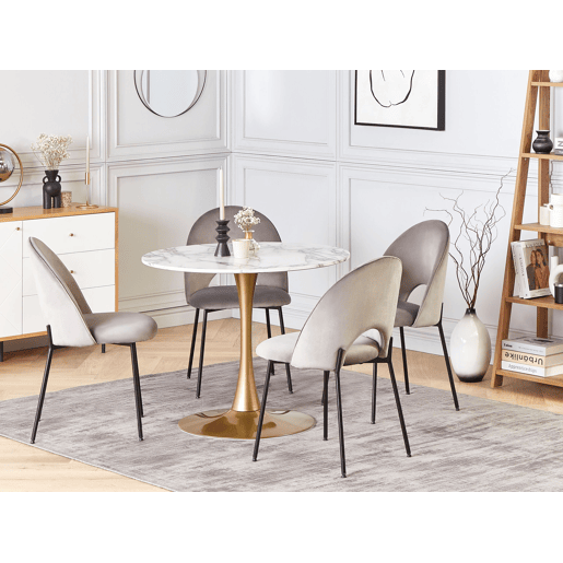 Mesa de jantar BOCA Mármore branco 90 cm 90 cm Mesa de jantar BOCA Mármore branco 90 cm 90 cm