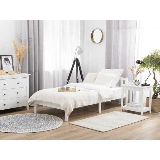 Cama Pinho FLORAC 90 x 200 cm Branco