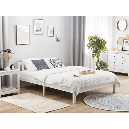 Cama Pinho FLORAC 180 x 200 cm Branco