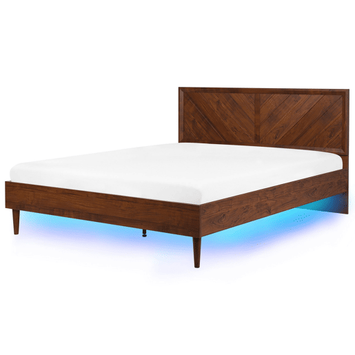Beliani Cama com LED Aglomerado de madeira MIALET
