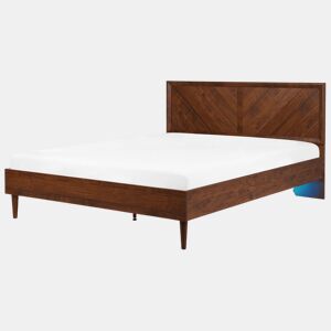 Beliani Cama com LED Aglomerado de madeira MIALET