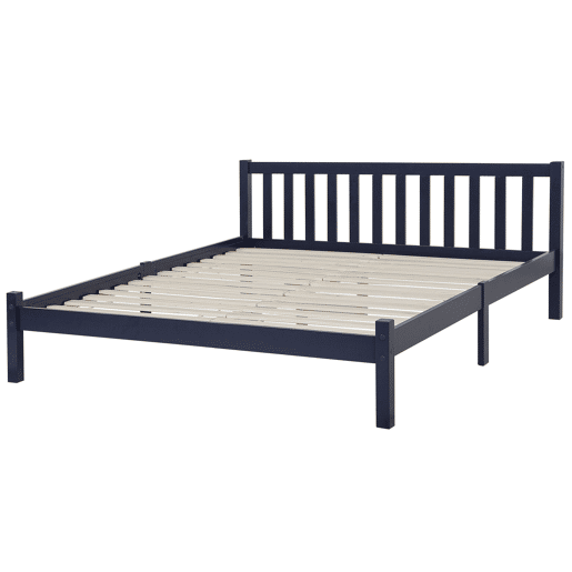 Cama Pinho FLORAC 140 x 200 cm Azul marinho
