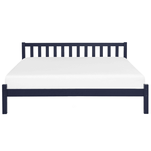 Cama Pinho FLORAC 140 x 200 cm Azul marinho