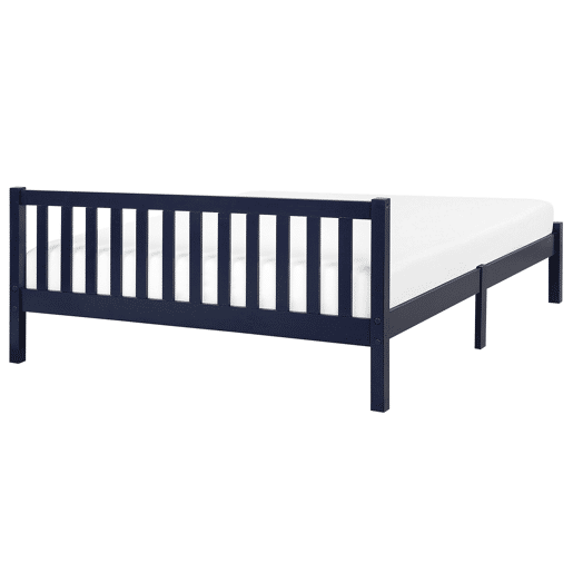 Cama Pinho FLORAC 140 x 200 cm Azul marinho
