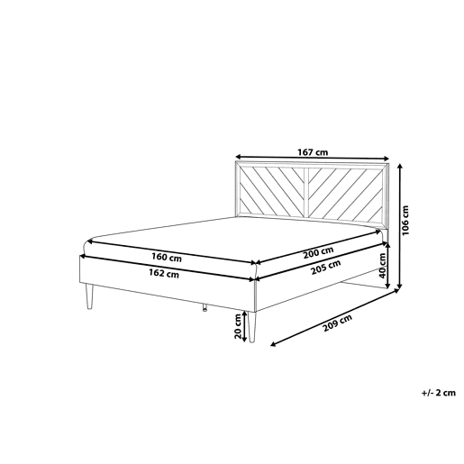 Cama MIALET 160 x 200 cm Castanho escuro