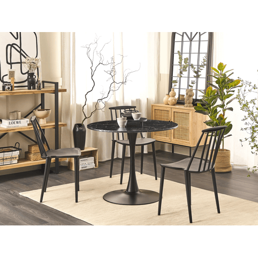 Mesa de jantar BOCA Mármore preto 90 cm 90 cm