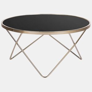 Mesa de centro MERIDIAN Vidro de segurança (temperado) PretoDourado