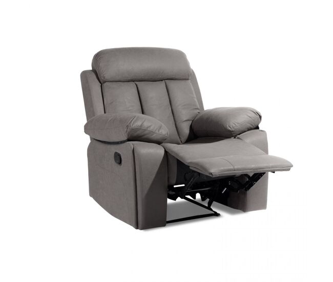 Sillón relax con reposapiés elevable en marengo 93 cm kendal marengo 93 x 104 x 93/143 cm