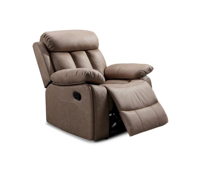 Sillón relax con reposapiés elevable en chocolate 93 cm kendal chocolate 93 x 104 x 93/143 cm