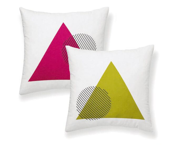 Pack 2 fundas de cojín decotriangle pistacho