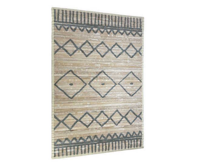 Acomoda textil – alfombra bambú para interior y exterior. (60x90 cm, modelo a)