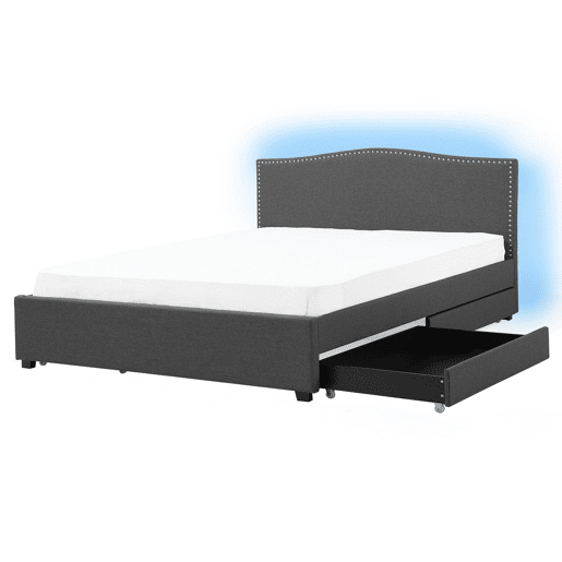 Beliani Cama com gavetas de arrumação Poliéster MONTPELLIER