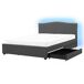 Beliani Cama Poliéster MONTPELLIER 167x213 Beliani Cama Poliéster MONTPELLIER 167x213 Gris Oscuro