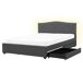 Beliani Cama Poliéster MONTPELLIER 167x213 Beliani Cama Poliéster MONTPELLIER 167x213 Gris Oscuro