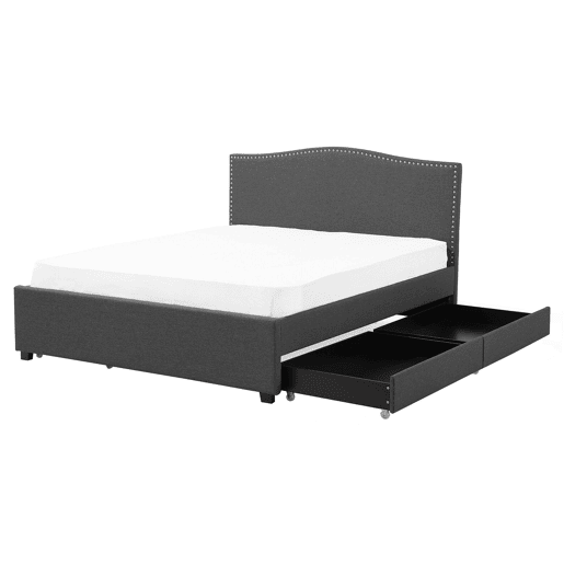 Beliani Cama com gavetas de arrumação Poliéster MONTPELLIER