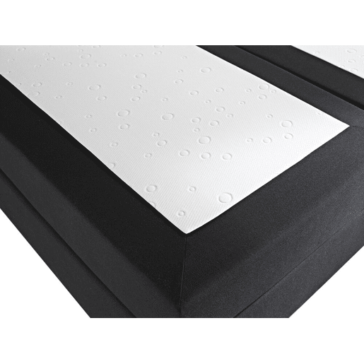 Cama continental Tecido PRESIDENT 180 x 200 cm Preto