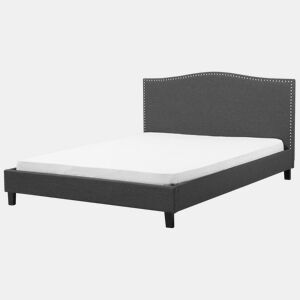 Cama Tecido MONTPELLIER 180 x 200 cm LED Branco
